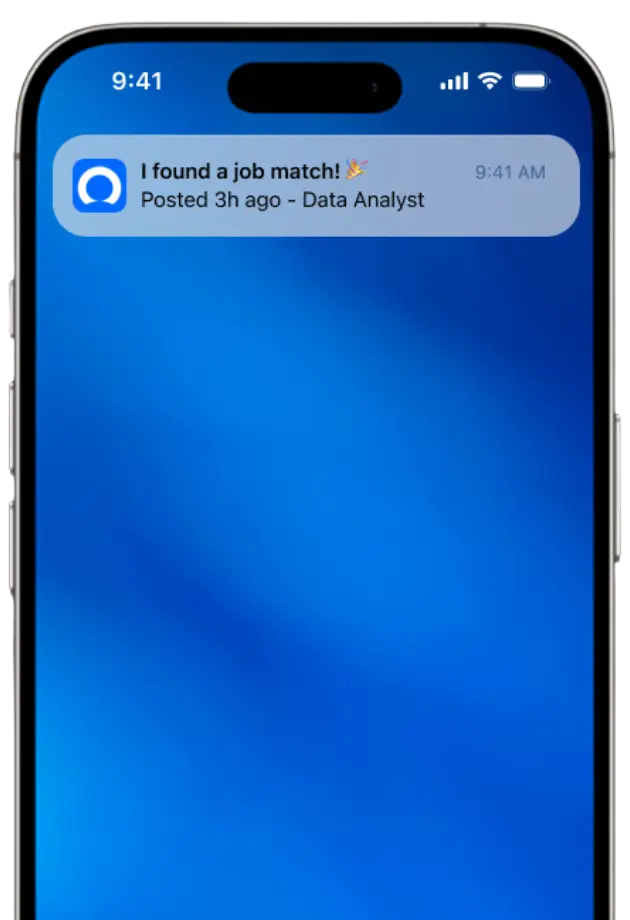 iOS notification mockup